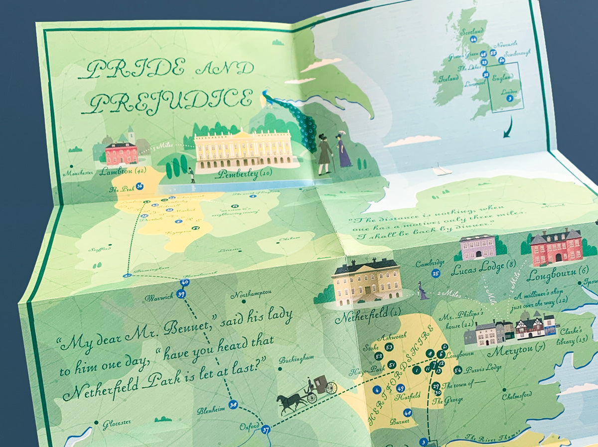 Pride and Prejudice Map A3
