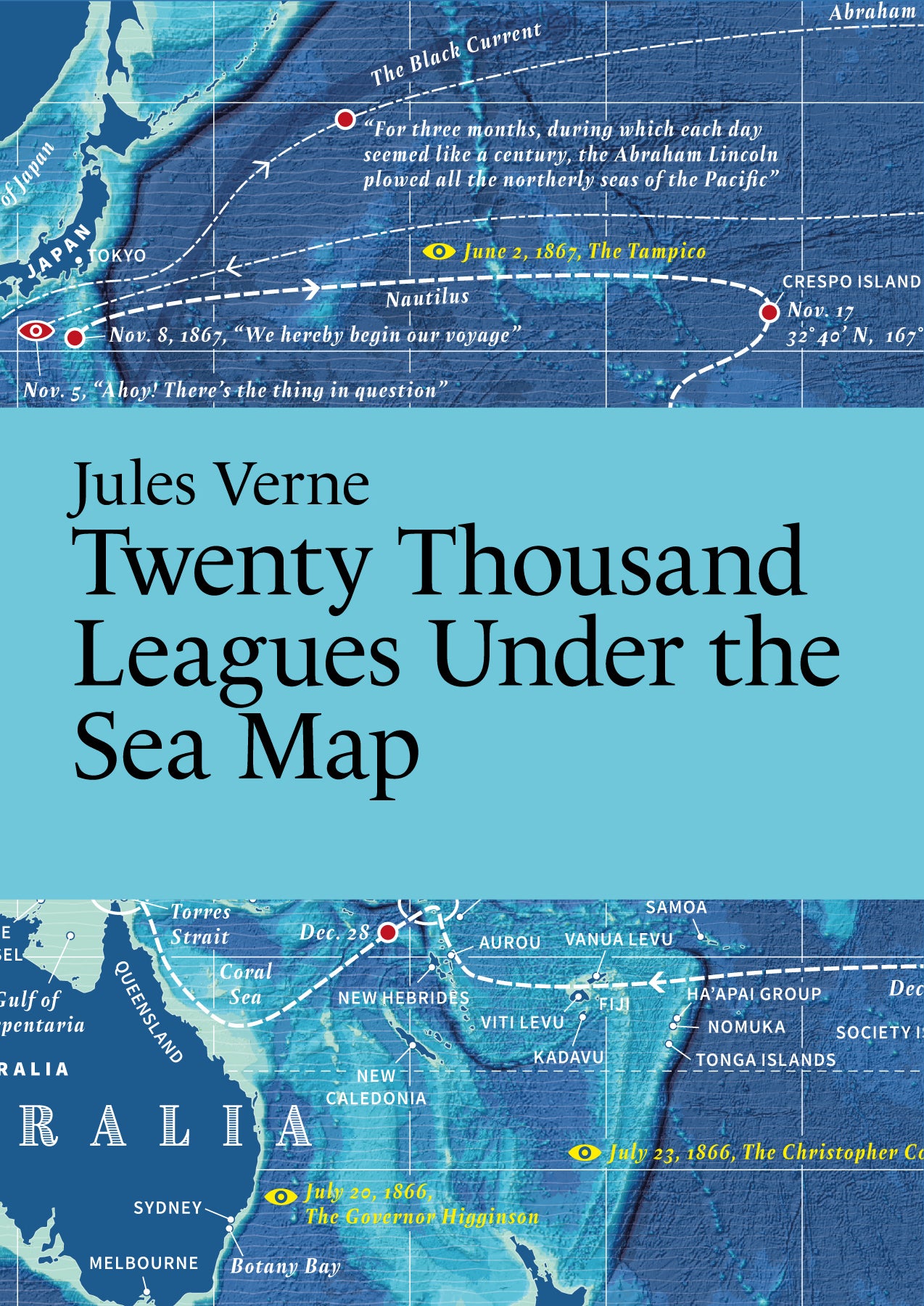 Twenty Thousand Leagues Under the Sea Map cover