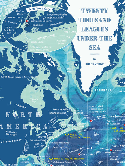 Twenty Thousand Leagues Under the Sea Map